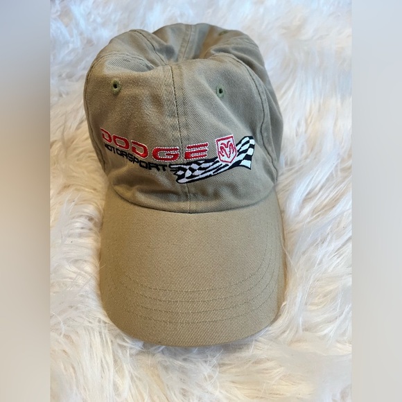 Men's Tan DODGE MOTORSPORTS Embroidered Hat Adjustable Strap - Picture 1 of 2